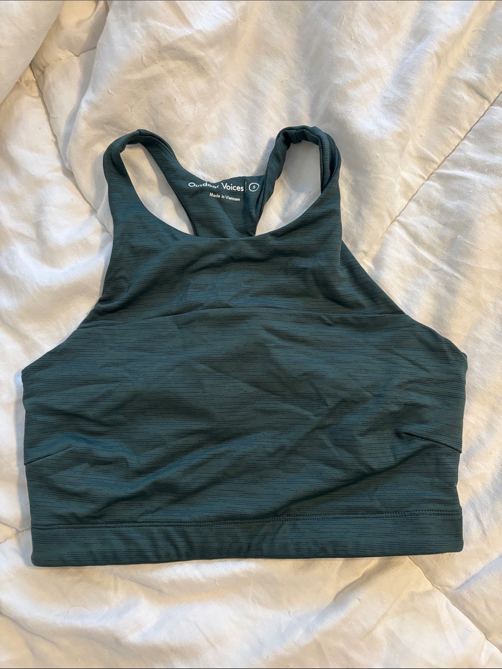 Outdoor Voices High-Neck Racerback Sports Bra